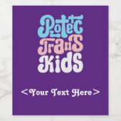 Bescherm Trans-Kinder flaconetiket Wijn Etiket (Enkel label)