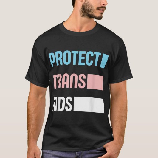 Bescherm Trans-Kinder LGBT-ondersteuning LGBT Prid T-shirt (Voorkant)