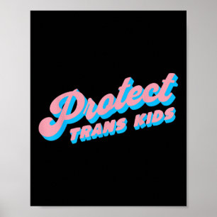 Bescherm trans-Kinder LGBT Pride Queer Poster