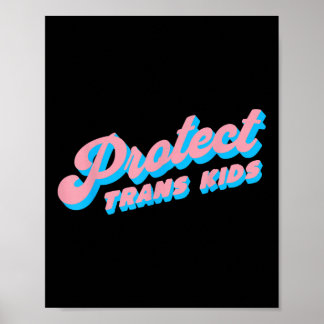 Bescherm trans-Kinder LGBT Pride Queer Poster