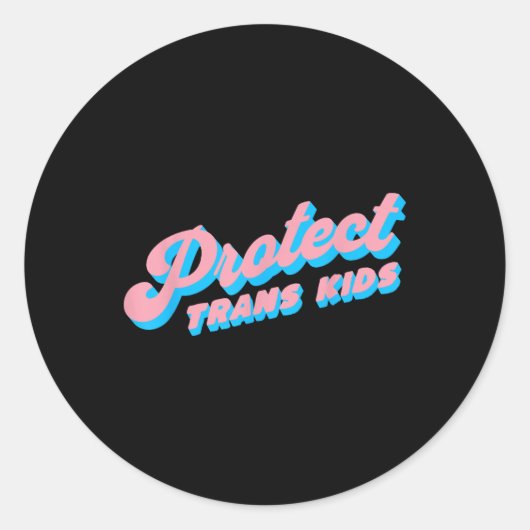 Bescherm trans-Kinder LGBT Pride Queer Ronde Sticker (Voorkant)