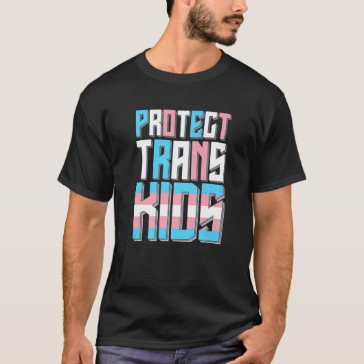 Bescherm Trans-Kinder lgbt Pride T-shirt (Voorkant)