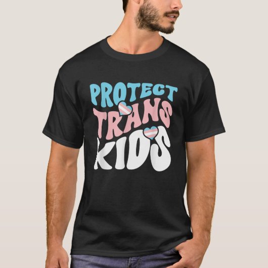 Bescherm Trans Kinder LGBT Pride T Shirt (Voorkant)