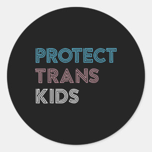 Bescherm Trans Kinder liefde is liefde LGBT Gay Tr Ronde Sticker