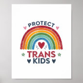 Bescherm Trans-Kinder steun Queer Youth Poster (Voorkant)