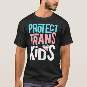 Bescherm Trans Kinder Transgender LGBT Pride Manne T-shirt