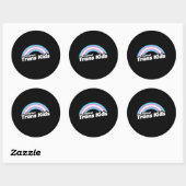Bescherm Trans Kinderen - Regenboog Ronde Sticker (Vel)