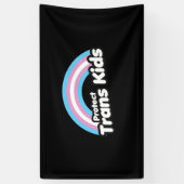 Bescherm Trans Kinderen - Regenboog Spandoek (Verticaal)