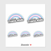 Bescherm Trans Kinderen - Regenboog Sticker (Vel)