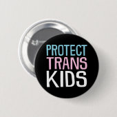 Bescherm Trans-Kinderen. Ronde Button 5,7 Cm (Voorkant /achterkant)