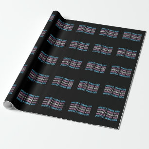 Bescherm Trans Kinderen - Trans Vlag Golf Cadeaupapier