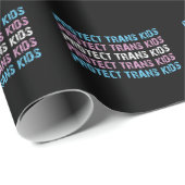 Bescherm Trans Kinderen - Trans Vlag Golf Cadeaupapier (Rol Hoek)