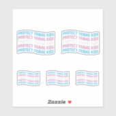 Bescherm Trans Kinderen - Trans Vlag Golf Sticker (Vel)