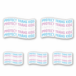 Bescherm Trans Kinderen - Trans Vlag Golf Sticker