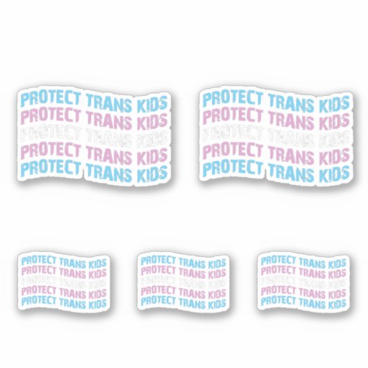 Bescherm Trans Kinderen - Trans Vlag Golf Sticker (Voorkant)