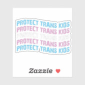 Bescherm Trans Kinderen - Trans Vlag Golf Sticker (Vel)