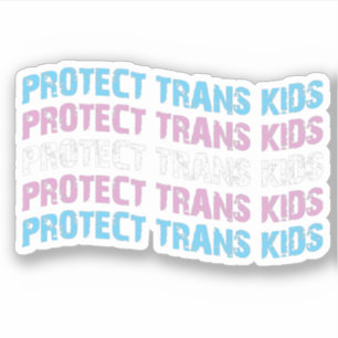 Bescherm Trans Kinderen - Trans Vlag Golf Sticker