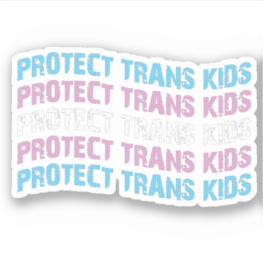 Bescherm Trans Kinderen - Trans Vlag Golf Sticker (Voorkant)