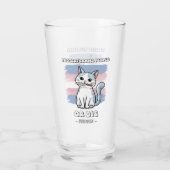 Bescherm trans mensen of sterf - Fierce Cat Glas (Achterkant)