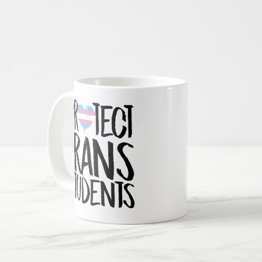 Bescherm trans studenten koffiemok (Voorkant links)