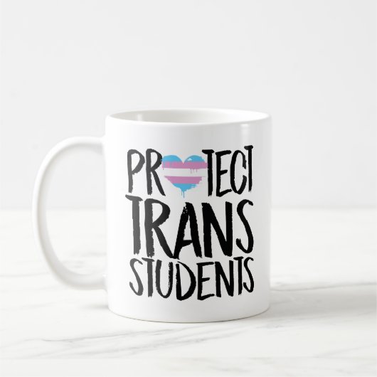Bescherm trans studenten koffiemok (Links)