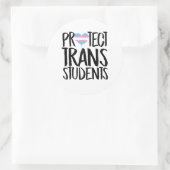 Bescherm trans studenten ronde sticker (Tas)