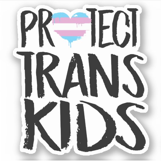 BESCHERM TRANSKINDEREN STICKER (Voorkant)