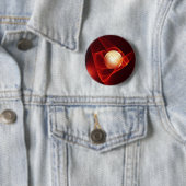 Bescherm u, moderne Abstracte rode fractale kunst Ronde Button 5,7 Cm (In situ)