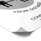 Bescherm uw bedrijfsnaam voor COVID op afstand Poster (Hoek)