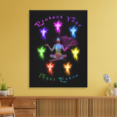 Bescherm uw binnenste vredesvrouw Chakra Canvas Afdruk (Insitu (Woonkamer))
