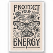 Bescherm uw energie hekserige esthetiek sticker (Voorkant)