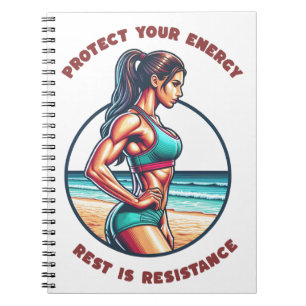 Bescherm uw energie T-shirt – Spirituele zelfzorg Notitieboek