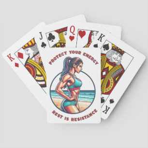 Bescherm uw energie T-shirt – Spirituele zelfzorg Pokerkaarten