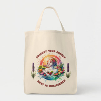 Bescherm uw energie T-shirt – Spirituele zelfzorg Tote Bag