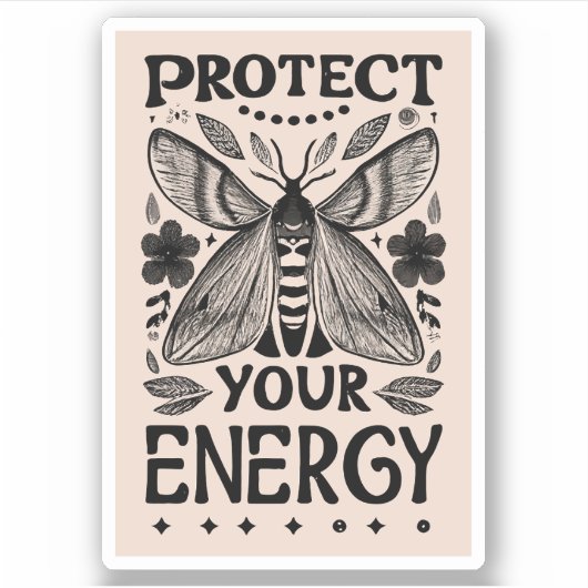 Bescherm uw energie Whimsigoth esthetiek Sticker (Voorkant)