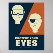 Bescherm uw Eyes Workplace Safety Retro Poster (Voorkant)