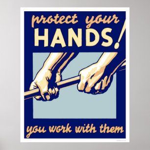 Bescherm Uw Handen 1936 WPA Poster