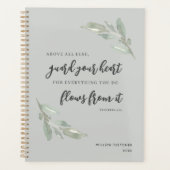 Bescherm uw hart Christelijke Bijbel Verse Greener Planner (Voorkant)