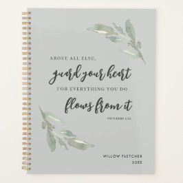 Bescherm uw hart Christelijke Bijbel Verse Greener Planner