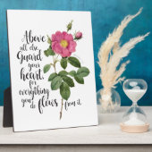 Bescherm uw hart -  Roos, spreekwoorden 4:23 Fotoplaat (Zijkant)