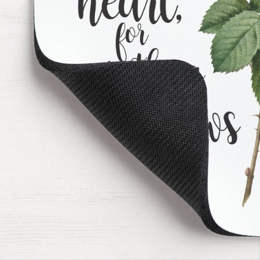 Bescherm uw hart -  Roos, spreekwoorden 4:23 Muismat (Hoek)