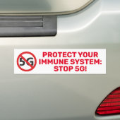 Bescherm uw immuunsysteem, stop 5G Bumpersticker (Op auto)