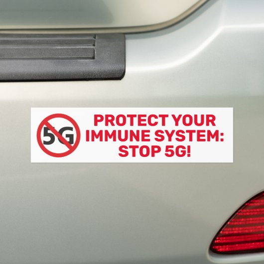 Bescherm uw immuunsysteem, stop 5G Bumpersticker (Op auto)