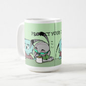 Bescherm uw koffie koffiemok (Voorkant links)