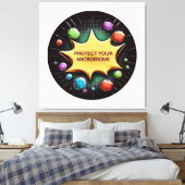 Bescherm uw microbioom probiotica voor de gezondhe canvas afdruk (Insitu (Slaapkamer))