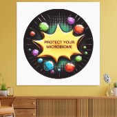 Bescherm uw microbioom probiotica voor de gezondhe canvas afdruk (Insitu (Woonkamer))