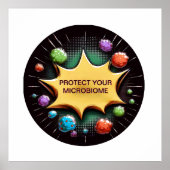 Bescherm uw microbioom probiotica voor de gezondhe poster (Voorkant)