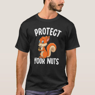 Bescherm uw noten grappige eekhoorn met noten prem t-shirt