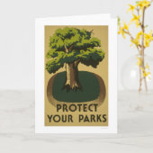 Bescherm Uw Parken 1938 WPA Kaart (Gele Bloem)