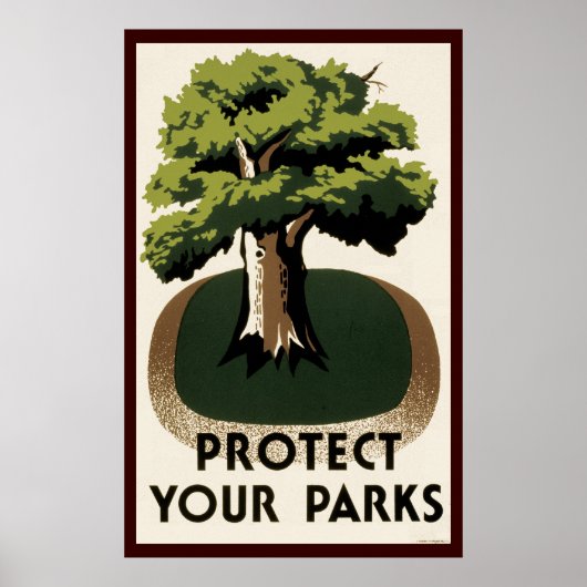 Bescherm uw parken poster (Voorkant)